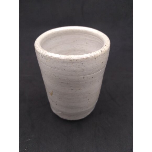 Handmade Ceramic Pottery Cup brutalist rough finish 3.5" Tall Signed by Artist - Picture 5 of 14